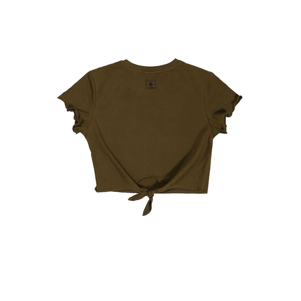 Olive green cropped tee shirt